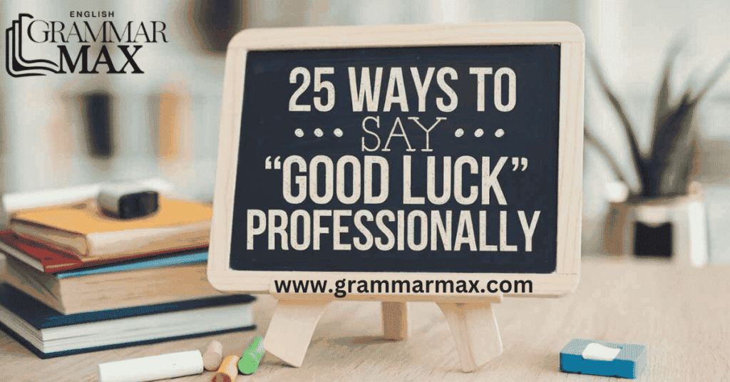 25 Ways to Say “Good Luck” Professionally