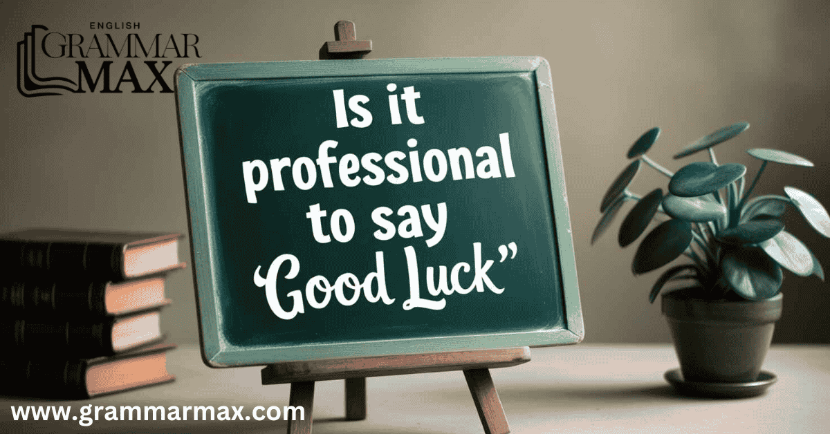 25 Ways to Say “Good Luck” Professionally - Grammar Max