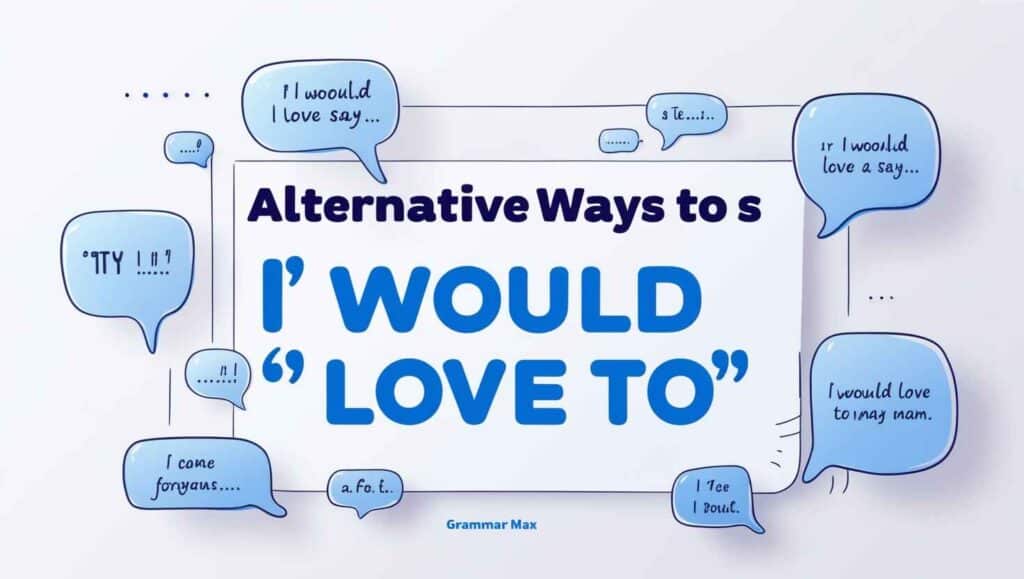 Alternative ways to say “I Would Love To” 