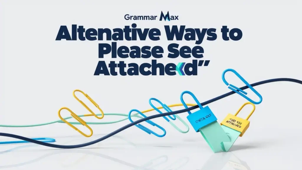 Alternative ways to say “Please See Attached”