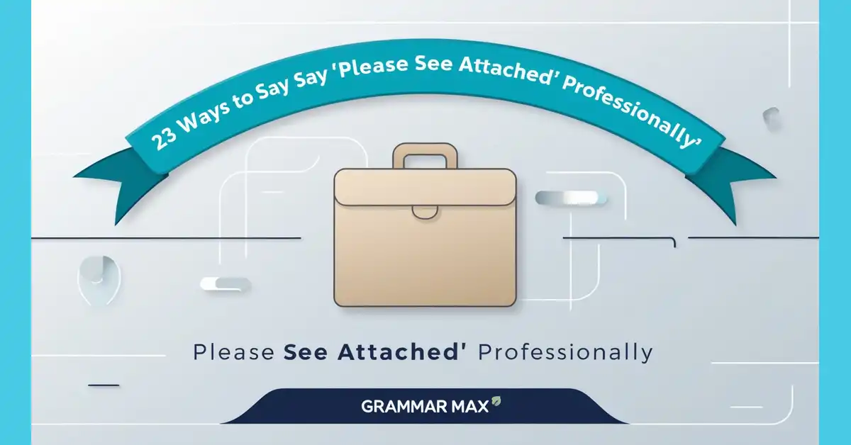 23 Ways to Say “Please See Attached” Professionally