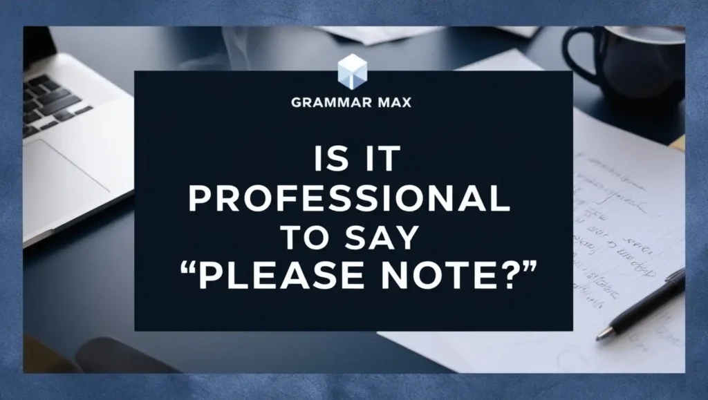 Is it Professional to Say “Please Note”?