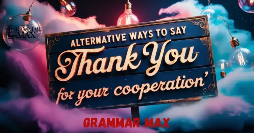 Alternative Ways to Say “Thank You for Your Cooperation”