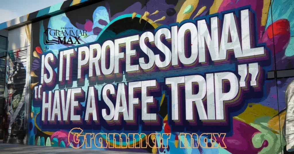 Is it Professional to Say “Have a Safe Trip”