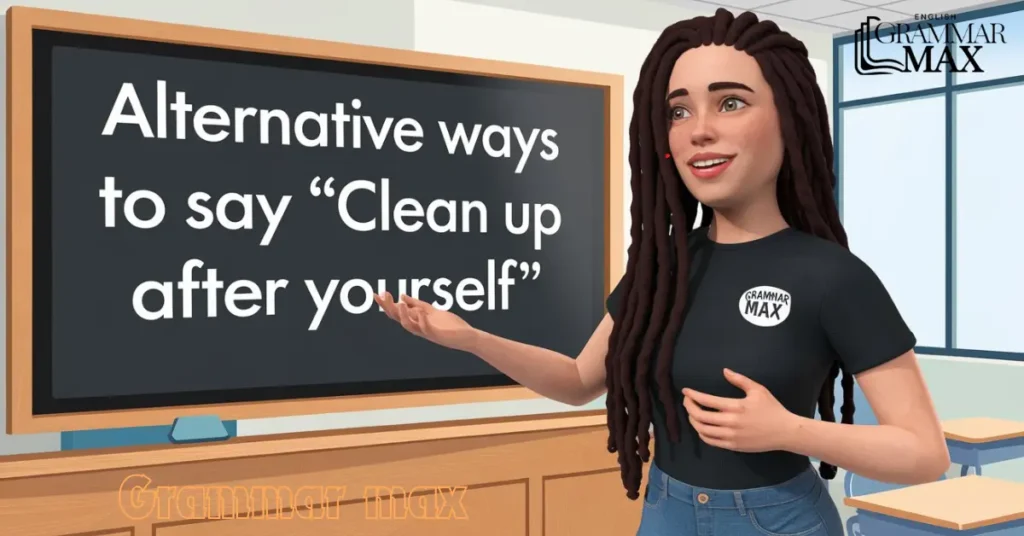 Alternative Ways to Say “Clean Up After Yourself”