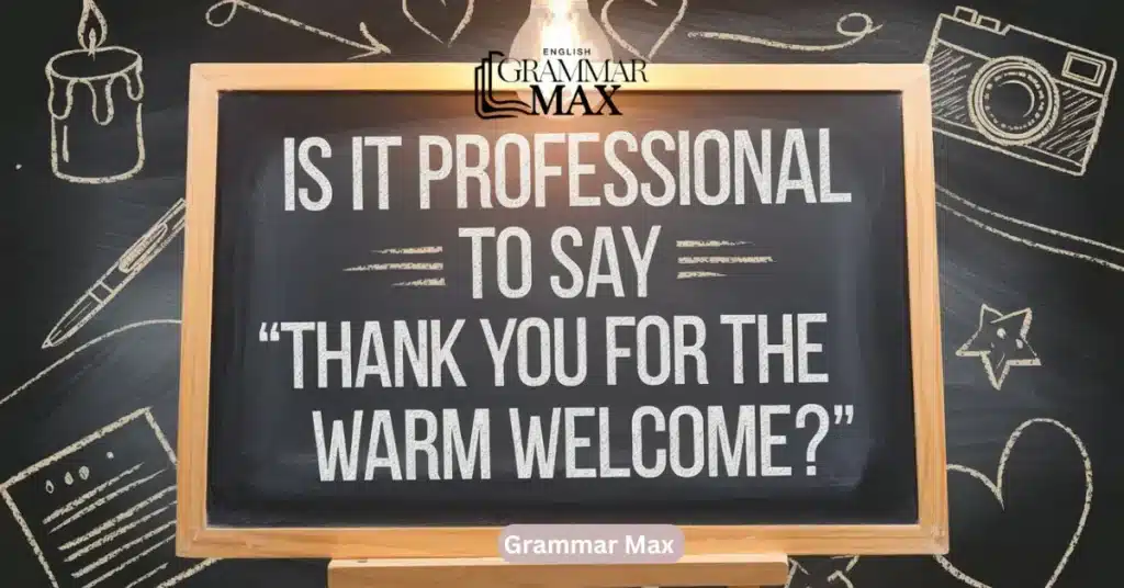 is-it-professional-to-say-thank-you-for-the-warm-welcome