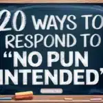 20 Ways to Respond to “No Pun Intended”