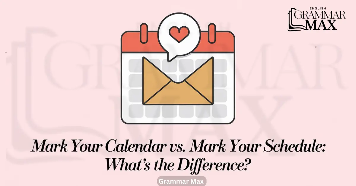 Mark Your Calendar vs. Mark Your Schedule: What’s the Difference?