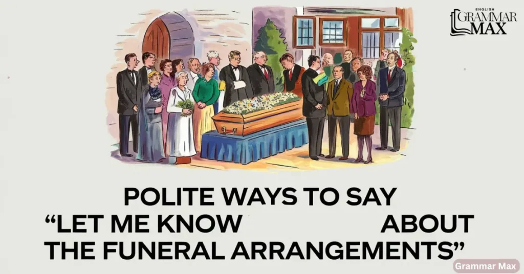 Polite Ways to Say “let me know about the funeral arrangements”