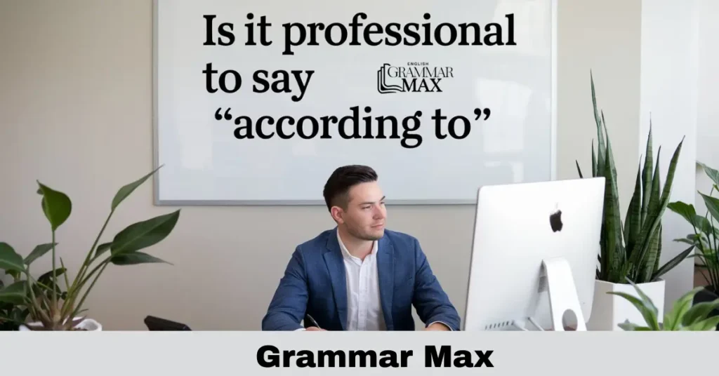 is-it-professional-to-say-according-to