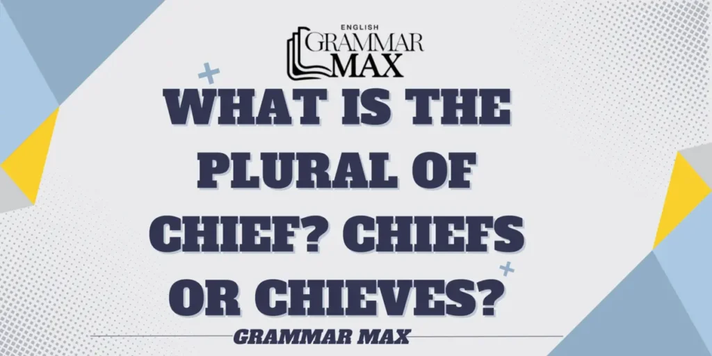 what-is-the-plural-of-chief-chiefs-or-chieves