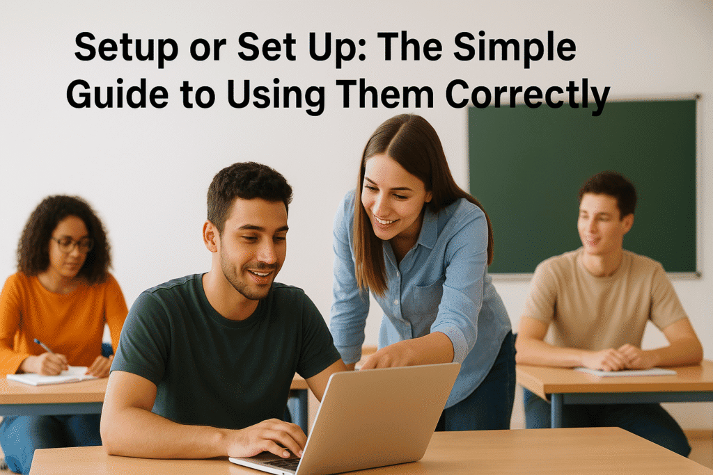 Setup or Set Up: The Simple Guide to Using Them Correctly