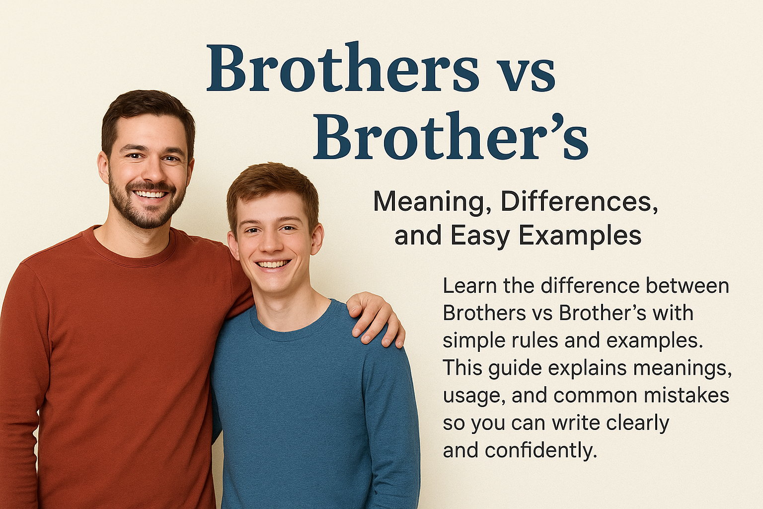 Brothers vs Brother’s