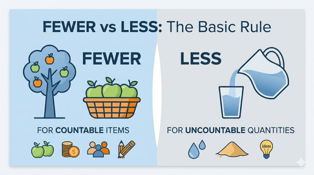 Fewer vs Less