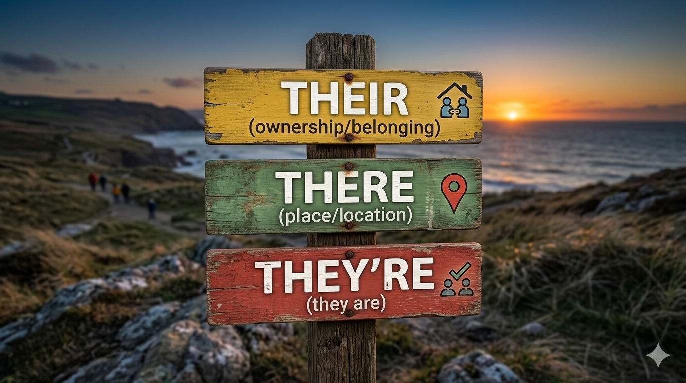 Their vs There vs They're – Easy Grammar Guide